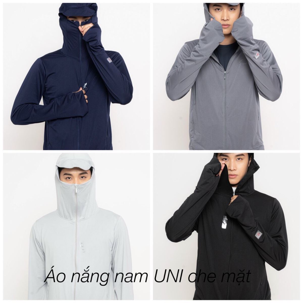 Áo chống nắng nam xuất Nhật màu ghi Linh VNXK #44 Áo chống nắng nam xuất Nhật màu ghi Linh VNXK